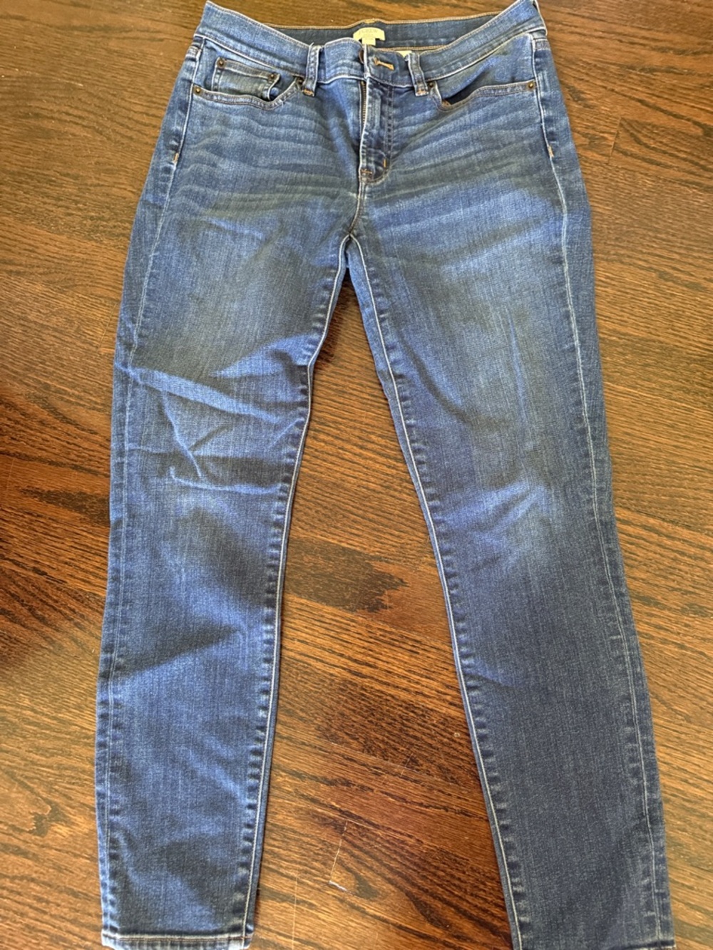 J. Crew Skinny Jeans in Dark Blue Denim